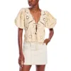 Free People June Embroidered Crop Top In Multi