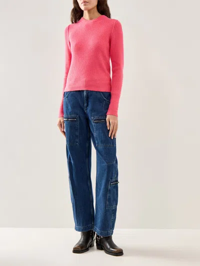 Free People Ever After Pullover Sweater In Dayglo In Pink