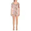Free People Womens Floral Print Viscose Tunic Dress