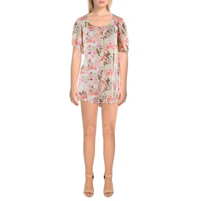 Free People Womens Floral Print Viscose Tunic Dress