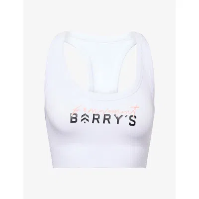 Free People Womens  Movement X Barry's Go To Sports Stretch-knit Sports Bra In White