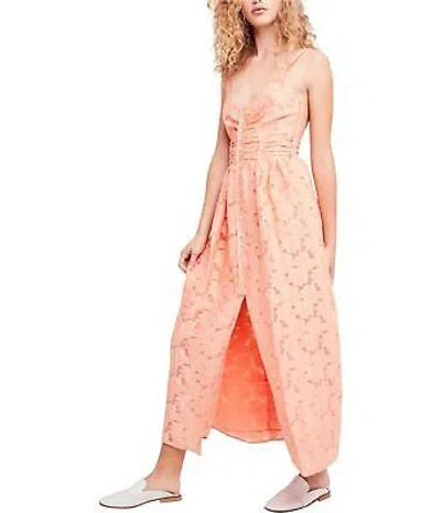 Pre-owned Free People Womens Fresh As A Daisy A-line Maxi Dress In Orange