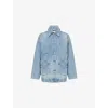 Free People Womens Got The Blues Avery Denim Jacket In Blue
