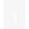 Free People Womens Ivory Keep On Sleeveless Cotton-jersey Polo Shirt In White