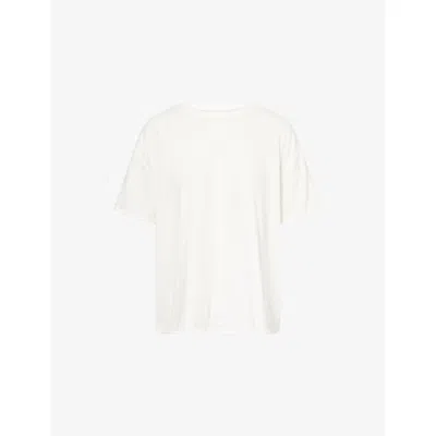 Free People Womens Ivory Nina Oversized Cotton T-shirt In White