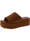 Free People Harbor Womens Leather Boho Slide Sandals In Multi