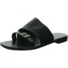Free People Womens Leather Square Toe Flatform Sandals In Black