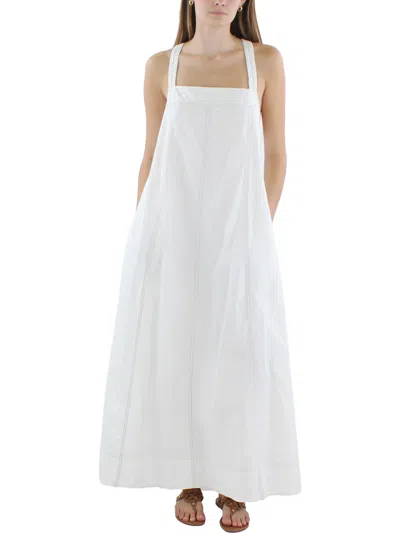 Free People Womens Long Sleeveless Maxi Dress In White