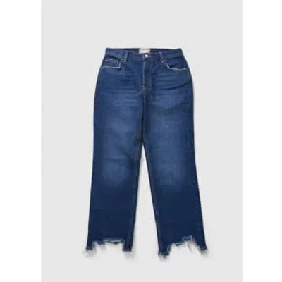 Free People Womens Maggie Mid Rise Straight Leg Jeans In Rolling River In Blue