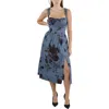 Free People Womens Printed Cotton Sundress In Blue