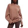 Free People Sunbeam Oversize Turtleneck Sweater In Multi