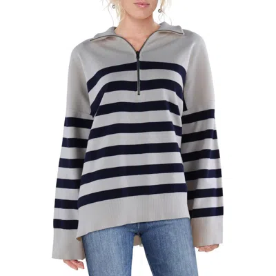Free People Womens Striped Knit Pullover Sweater In Multi