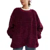 Free People Womens Textured Polyester Sweatshirt In Multi
