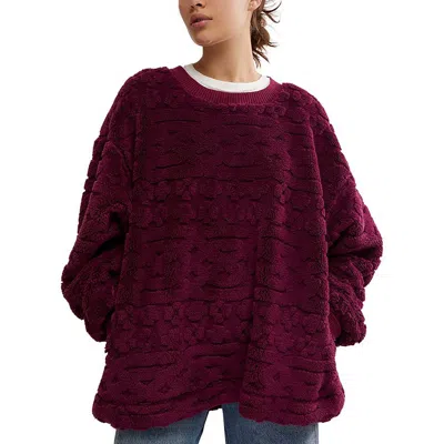 Free People Womens Textured Polyester Sweatshirt In Multi