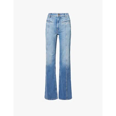 Free People Womens  Firecracker High-rise Flared Stretch-denim Jeans In White