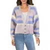 Free People Womens Wool Blend Scalloped Trim Cardigan Sweater In Blue