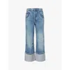 Free People Womens Zero Final Countdown Boyfriend Low-rise Stretch-denim Jeans In Zero