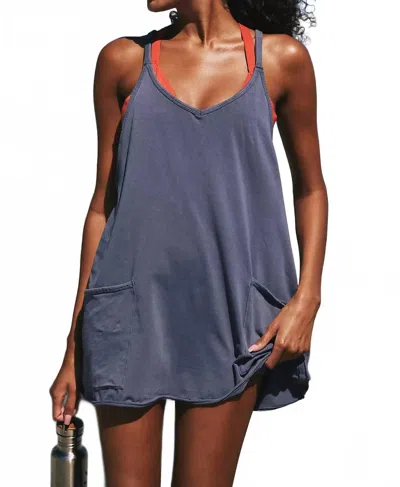 Free People Women'shot Shot Mini Dress In Black Grape In Pink