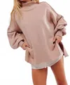 Free People Wonderful Pullover Mock Neck Sweater In Winter Bloom In White