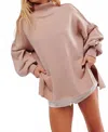 Free People Wonderful Pullover Mock Neck Sweater In Winter Bloom In Neutral
