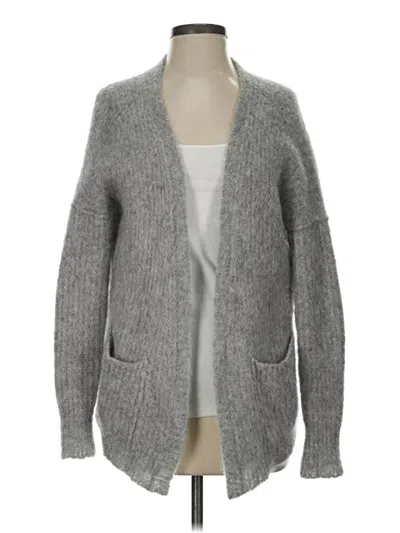 Pre-owned Free People Wool Cardigan Sweater In Gray