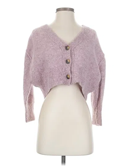 Pre-owned Free People Wool Cardigan Sweater In Pink