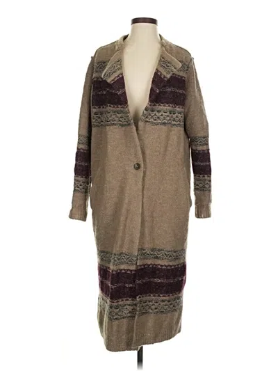Pre-owned Free People Wool Coat In Brown
