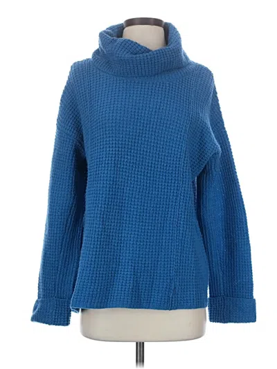 Pre-owned Free People Wool Pullover Sweater In Blue