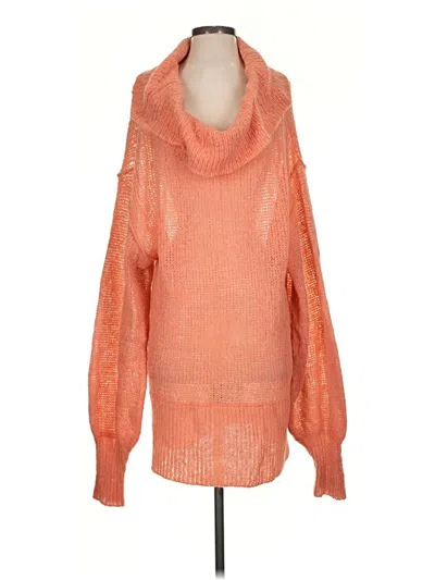 Pre-owned Free People Wool Pullover Sweater In Orange