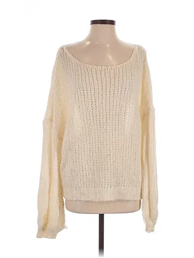 Pre-owned Free People Wool Pullover Sweater In White