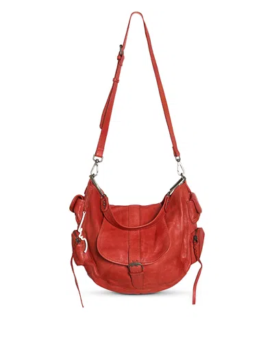 Free People Wtf Baby Asher Leather Tote In Red