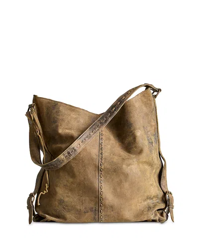 Free People Wtf Dallas Large Distressed Leather Tote Bag In Brown