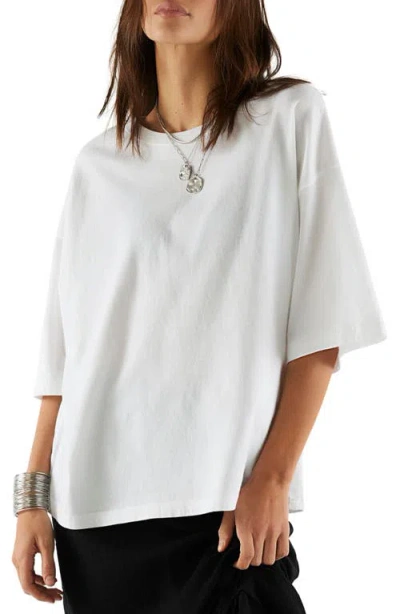Free People Wtf Perfect Oversize Cotton T-shirt In White