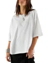 Free People Wtf Perfect Oversize Tee In White