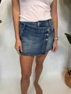 Free People Wynne Denim Skirt In Cornflower