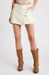 Free People Wynne Faux Leather Skirt In Bone