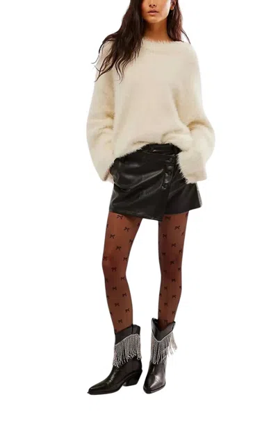 Free People Wynne Vegan Skirt In Black
