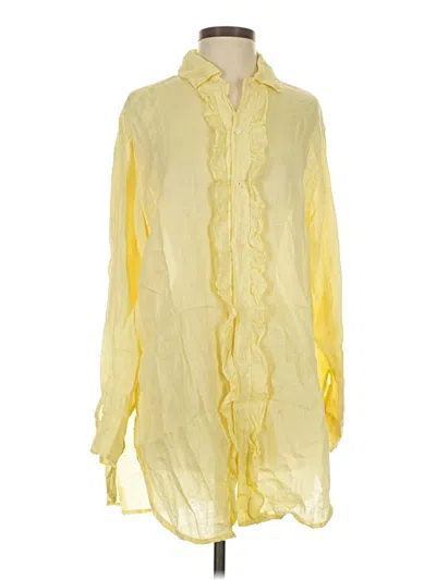 Pre-owned Free People X Cp Shades Long Sleeve Blouse In Yellow