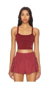 Free People X Fp Movement All Clear Cami Solid In Sour Cherry
