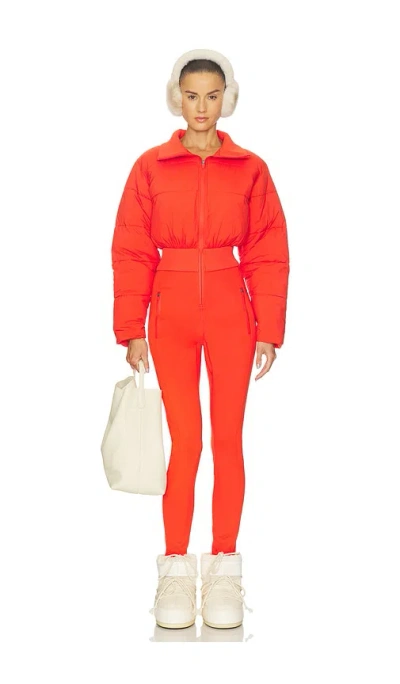 Free People X Fp Movement Downhill Diva Ski Suit In Orange