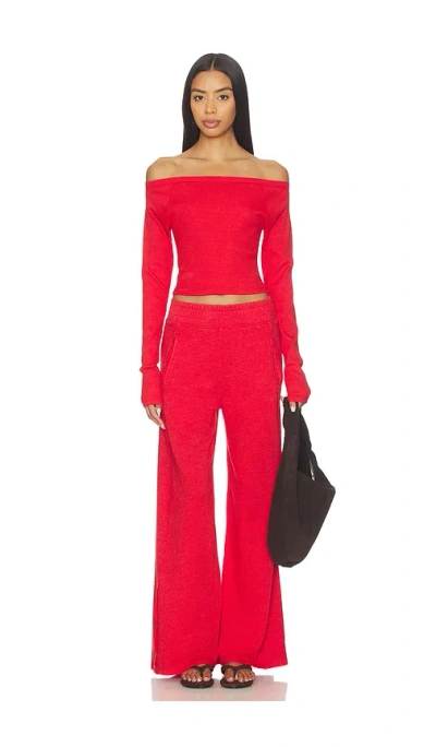 Free People X Fp Movement Go To Long Sleeve Set In Red
