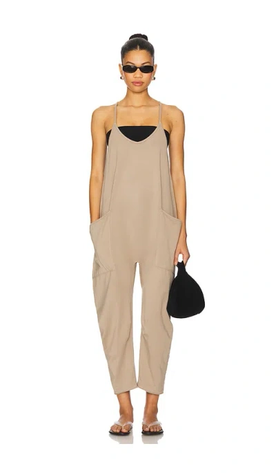 Free People X Fp Movement Hot Shot Onesie In Mocha Latte