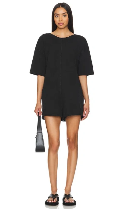 Free People X Fp Movement Hot Shot Tee Romper In Black