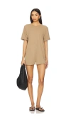 Free People X Fp Movement Hot Shot Tee Romper Coddy In Mocha Latte