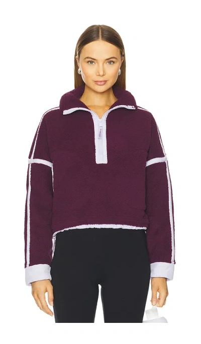 Free People X Fp Movement Mountain High 1/2 Zip Jacket In Purple