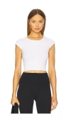Free People X Fp Movement Tempo Ribbed Baby Tee In White