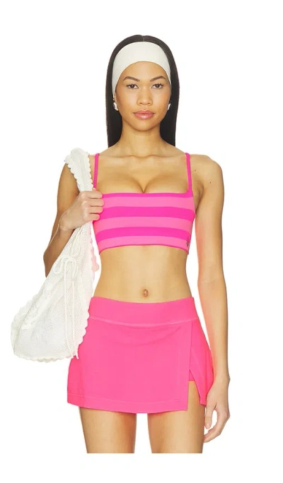 Free People X Fp Movement Tighten Up Reversible Sports Bra In Hot Pink