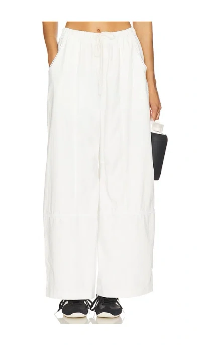 Free People Days End Linen Pull On Pant In White