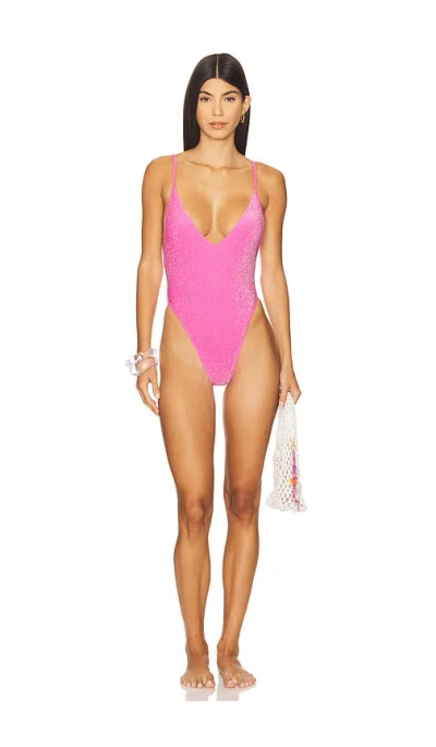 Free People X Free-est Amber One Piece Swimsuit In Pink