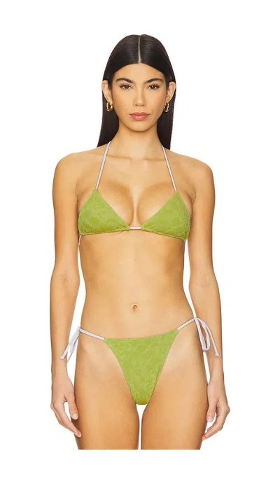 Free People X Free-est Michelle Triangle Bikini Top In Guacamole